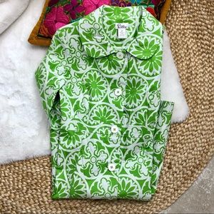 Lilly Pulitzer | Stowaway Green Kiera Coat Jacquard